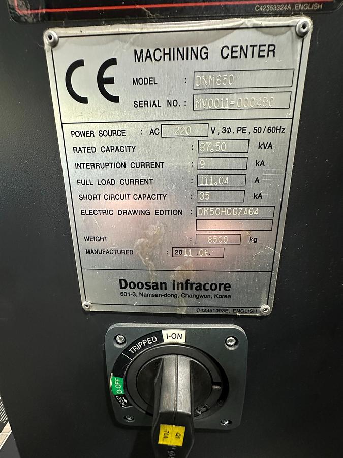 Used 2011 Doosan DNM 650 CNC Machining Centre | Fanuc | 12,000 RPM | 4th Axis Ready