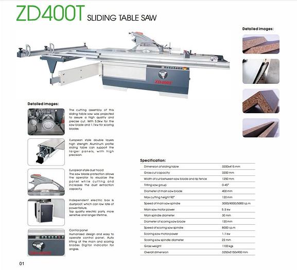 Used 2023 ZD  400T Panel Saw