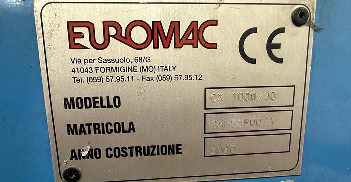 Used 1998 Euromac CX 1000/30 CNC Punching Machine