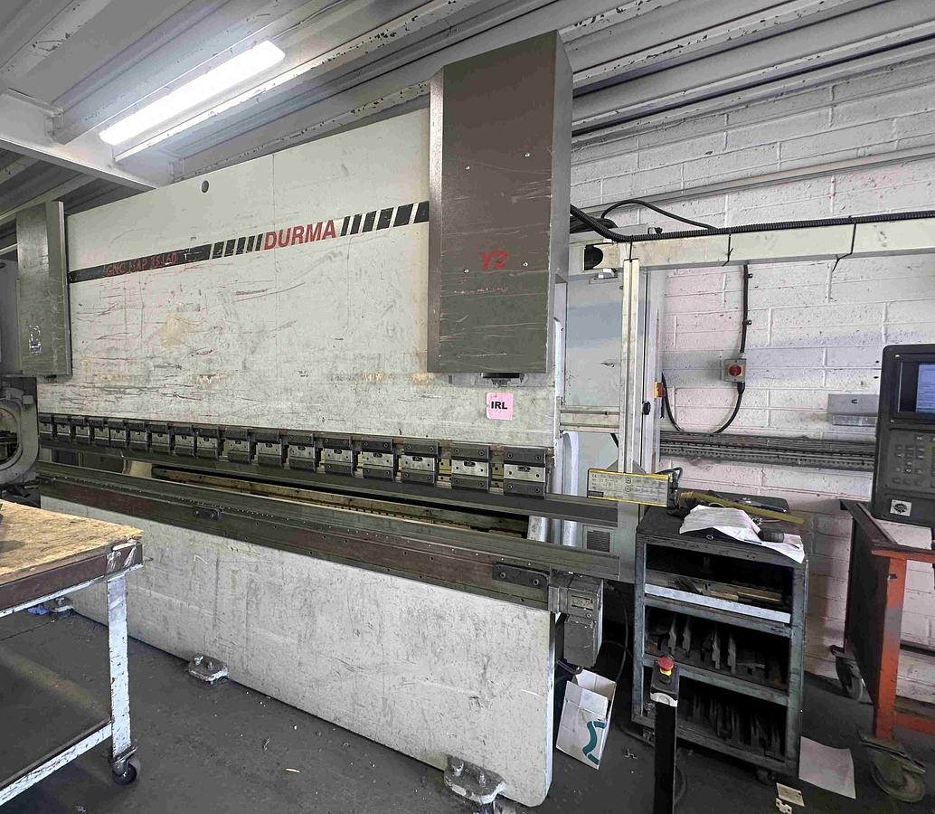Used Used 2005 Durma HAPCNC 35160 CNC Pressbrake – 160T x 3.5m with Cybelec ModEva 10 Control | Euro Tooling | Ireland