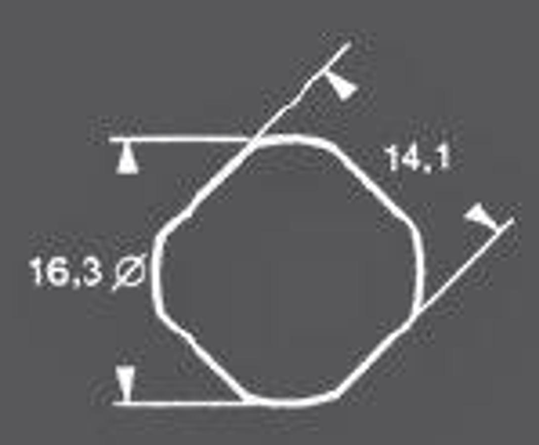 Alfra 01427 - 16.3mm Hole Puncher with 4 Flattened Sides