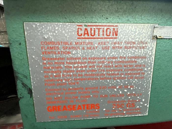 Used Greaseaters Degreasing Unit