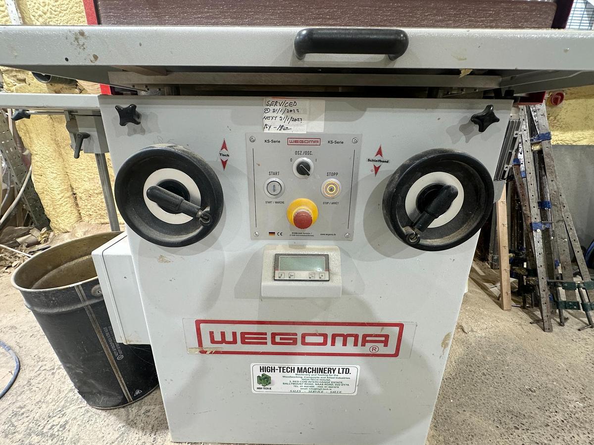 Used 2016 Wegoma EKS 2600 FU Veneer & Solid Wood Sanding Machine with Maggi Steff 2034 Feeder