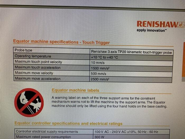Used 2020 Renishaw Equator 300 CMM