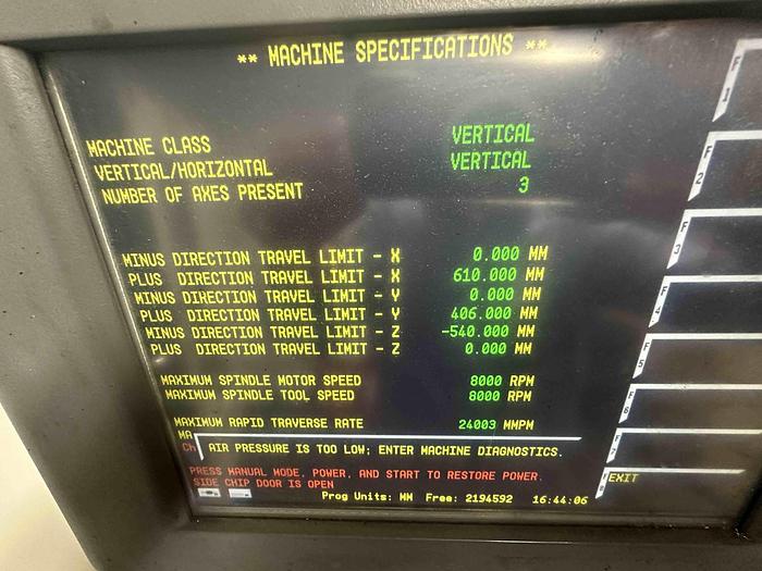 Used 1999 Hurco BMC2416 Machining Centre