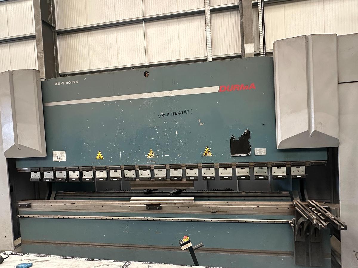 Used 2013 Durma AD-S 40175 CNC Press Brake – 6 Axis – Cybelec ModEva 10S Control