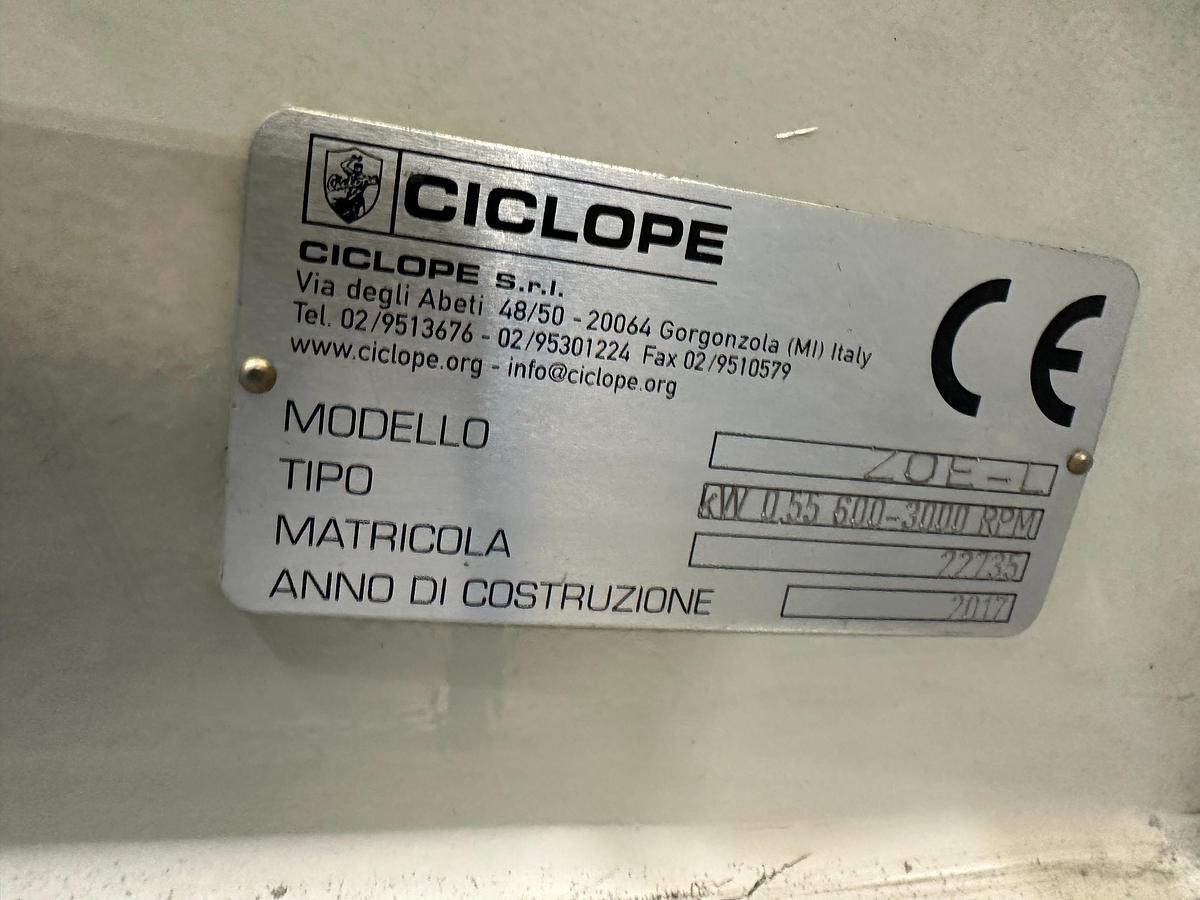 Used 2017 Ciclope ZOE-L High-Speed Belt Polishing Machine – Very Good Condition