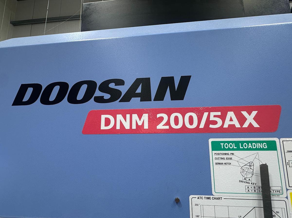 Used 2013 Doosan DNM 200/5AX Vertical Machining Machine