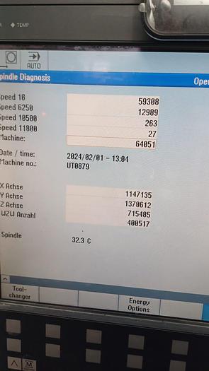 Used 2016 Spinner U5-620 5 Axis(4+1) Machining Centre