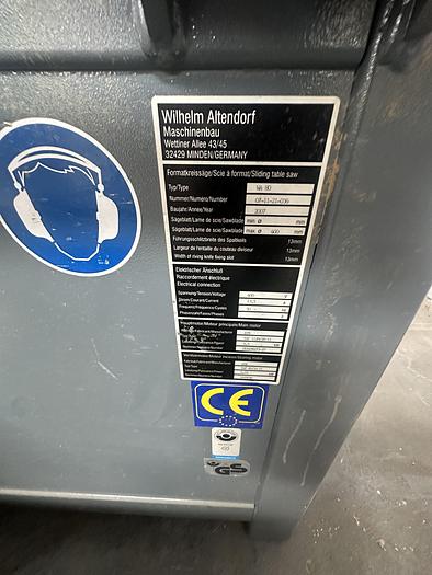 Used 2007 Altendorf WA 80 Sliding Table Saw