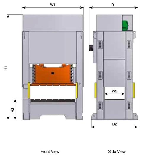 Hidrogarne PMF 2/PMF 2 L Series H-Type Mechanical Presses With Double Connecting Rod and Fixed Stroke