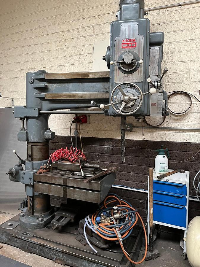 Used Kitchen & Walker 45″ T2 Radial Drill For Sale | Heavy Duty Radial Arm Drill