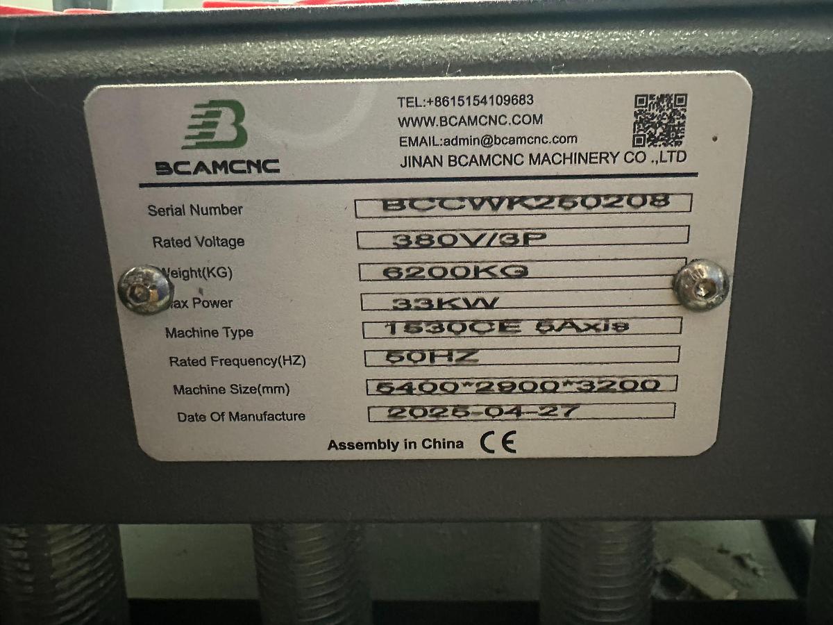 Used 2025 BCAMCNC 5 Axis CNC Router – Like New, Never Used