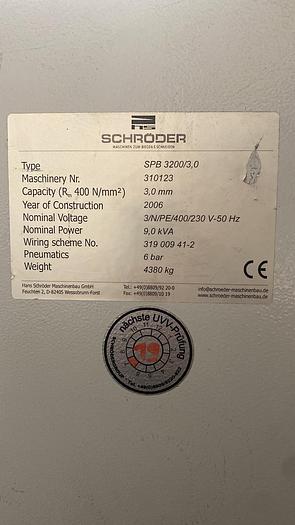Used 2006 Schroder SPB 3200/3.0 CNC Folder