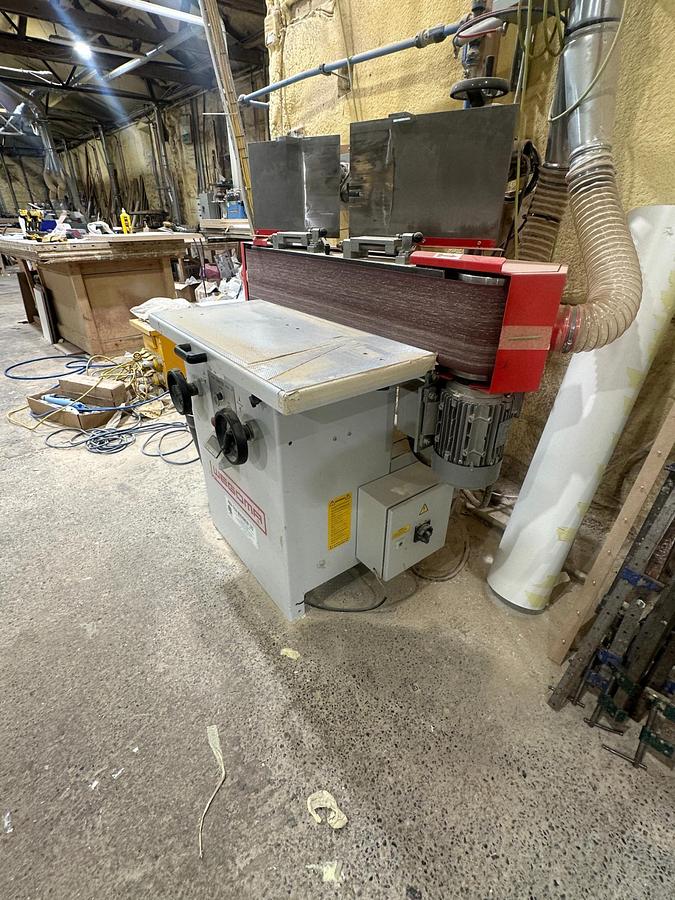 Used 2016 Wegoma EKS 2600 FU Veneer & Solid Wood Sanding Machine with Maggi Steff 2034 Feeder