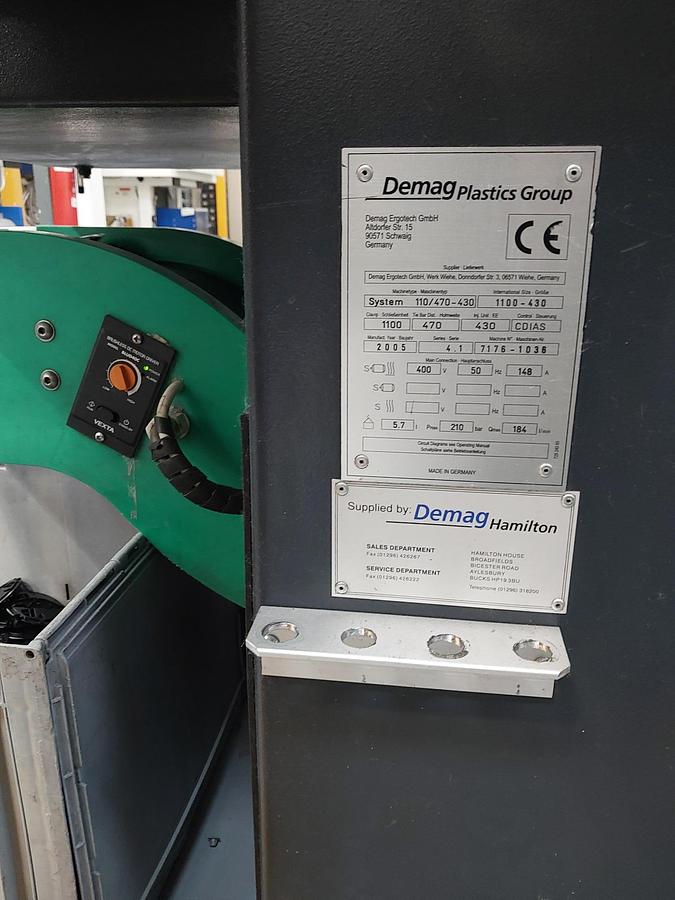 Used 2005 Demag System 110/470-430 Injection Moulding Machine