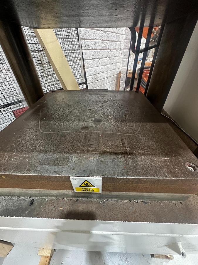 Used BDC 100T Hydraulic Moulding Press | Heated Platen Compression Press
