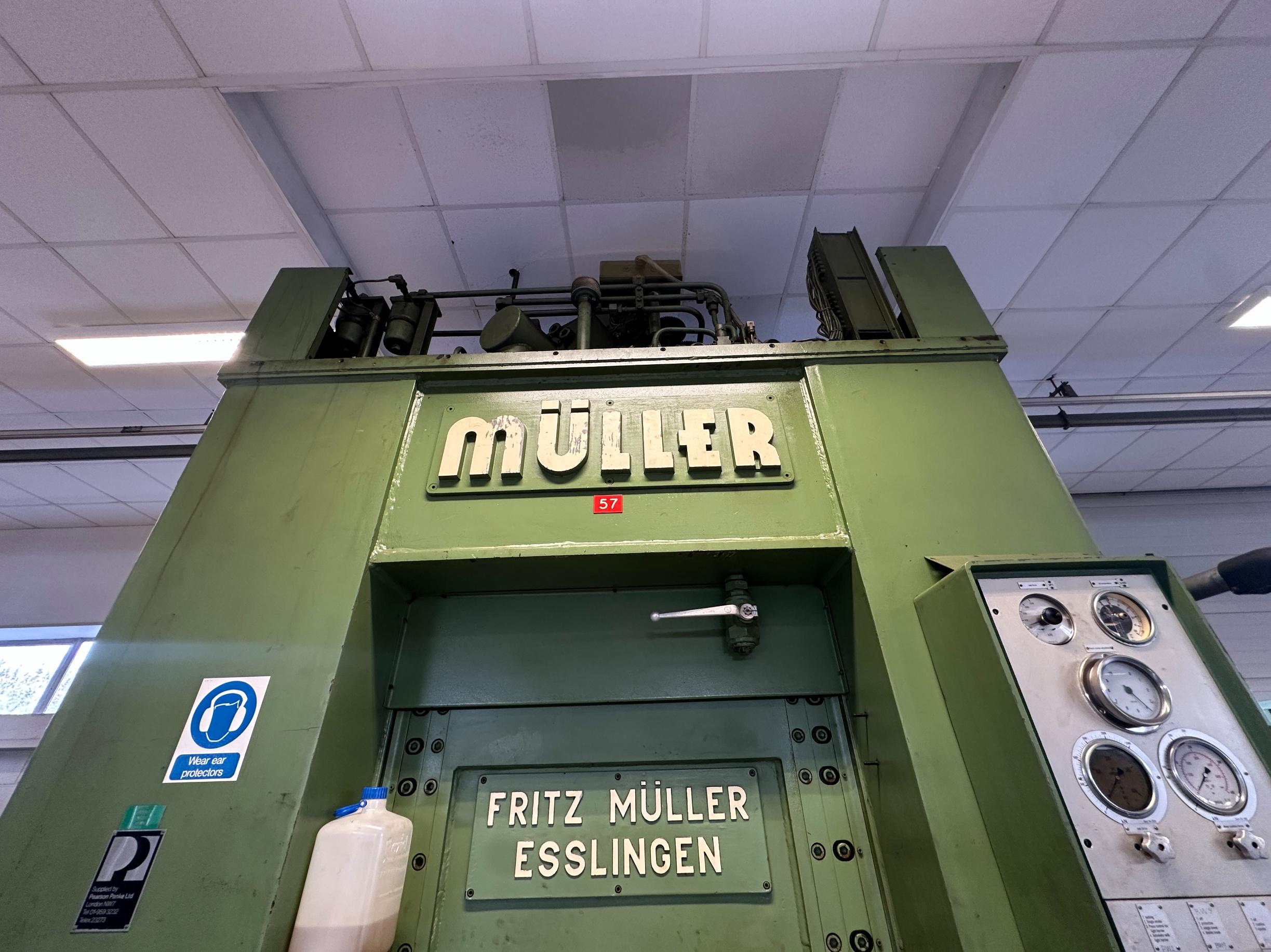 Used 1983 Fritz Müller SDZ 250.6.2 250 Ton Hydraulic Press with Dimeco Coil Line
