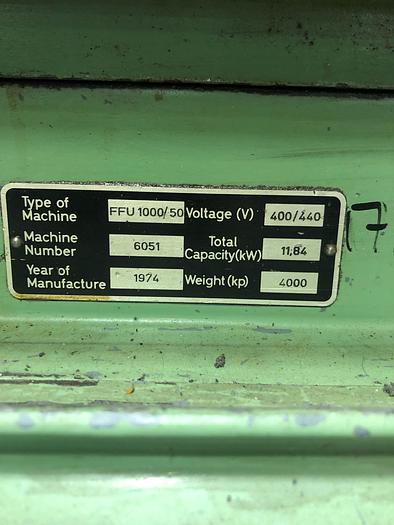 Used 1974 ABAWERK FFU 1000/50 Surface Grinder
