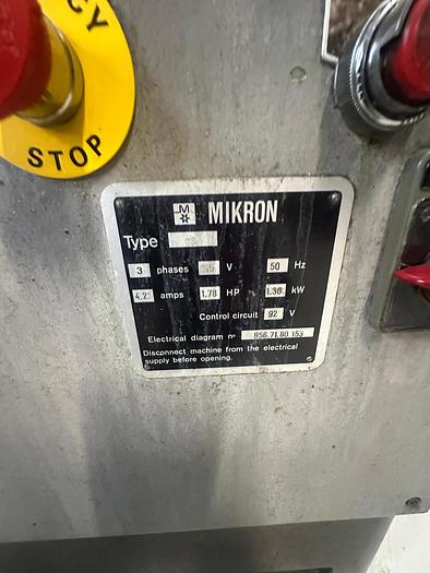 Used Mikron Type 132-02 (23) Gear Hobbing Machine