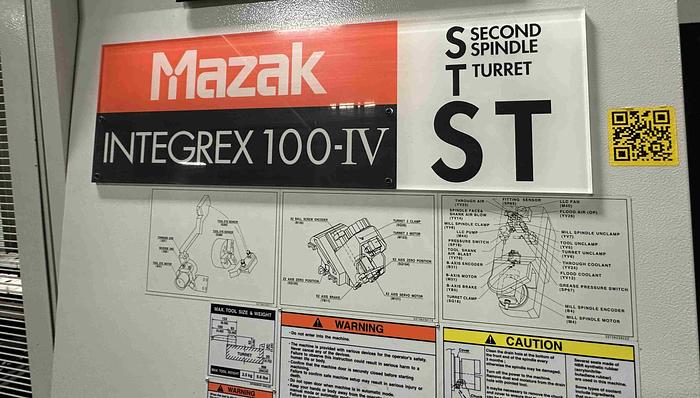 Used Mazak Integrex 100-IV ST Mill Turn CNC Lathe