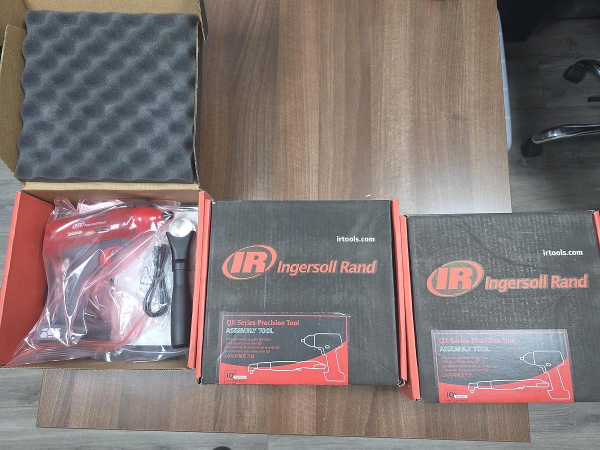 Used Ingersoll Rand QXBN Cordless Precision Screwdrivers – 3 Units + Chargers & 20V Batteries – Excellent Condition
