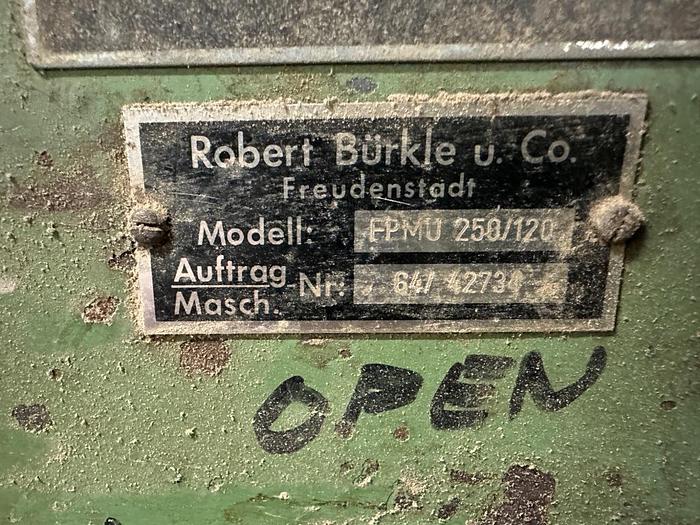 Used Burkle FPMU 250/120 Veneer Press