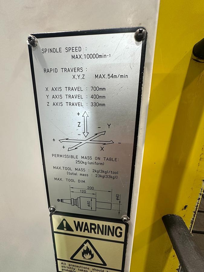 Used Fanuc Robodrill Alpha T21iDL 5-Axis CNC | Nikken 5Ax130FA | BT30