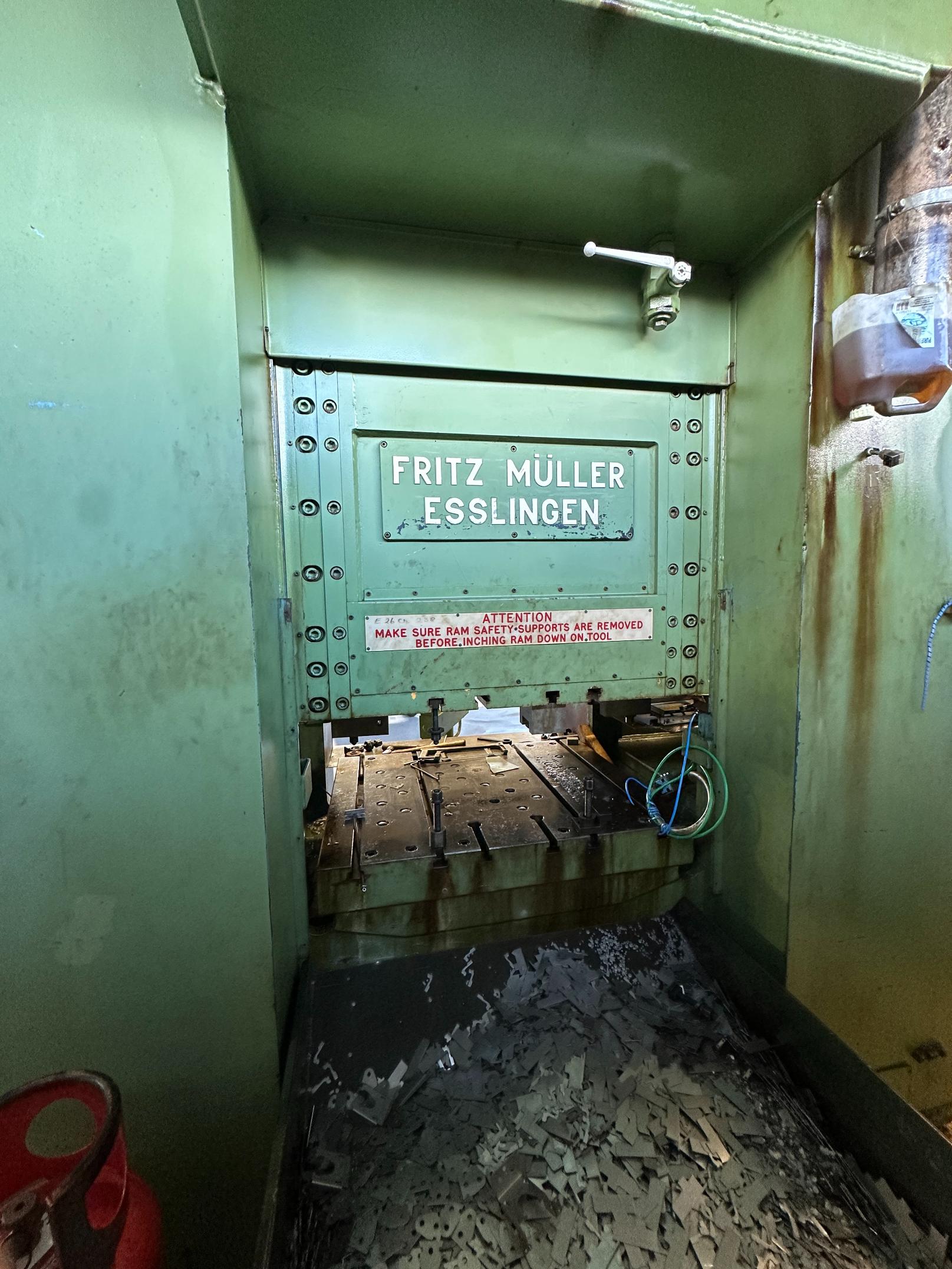 Used 1983 Fritz Müller SDZ 250.6.2 250 Ton Hydraulic Press with Dimeco Coil Line