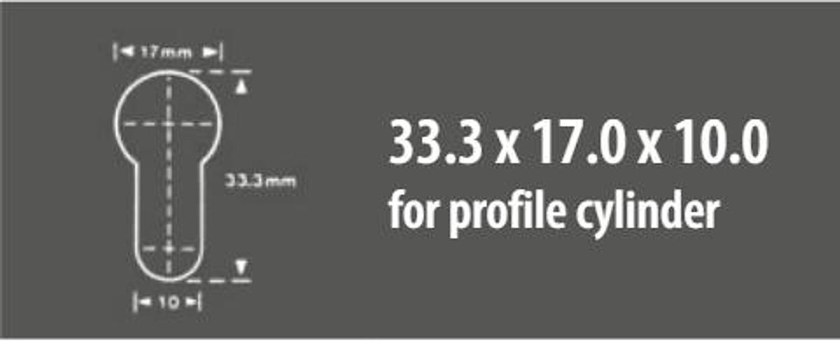 Alfra 01423 - 33.3 x 17.0 x 10.0mm for Profile Cylinder