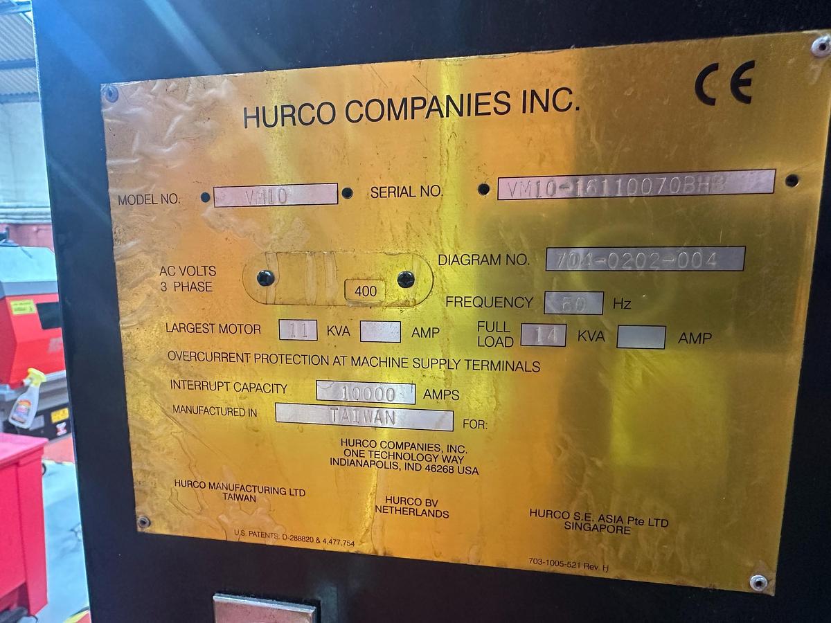 Used 2010 Hurco VM10 Vertical Machining Centre | WINMAX CNC | CAT 40 | Used Machine Tools Ireland