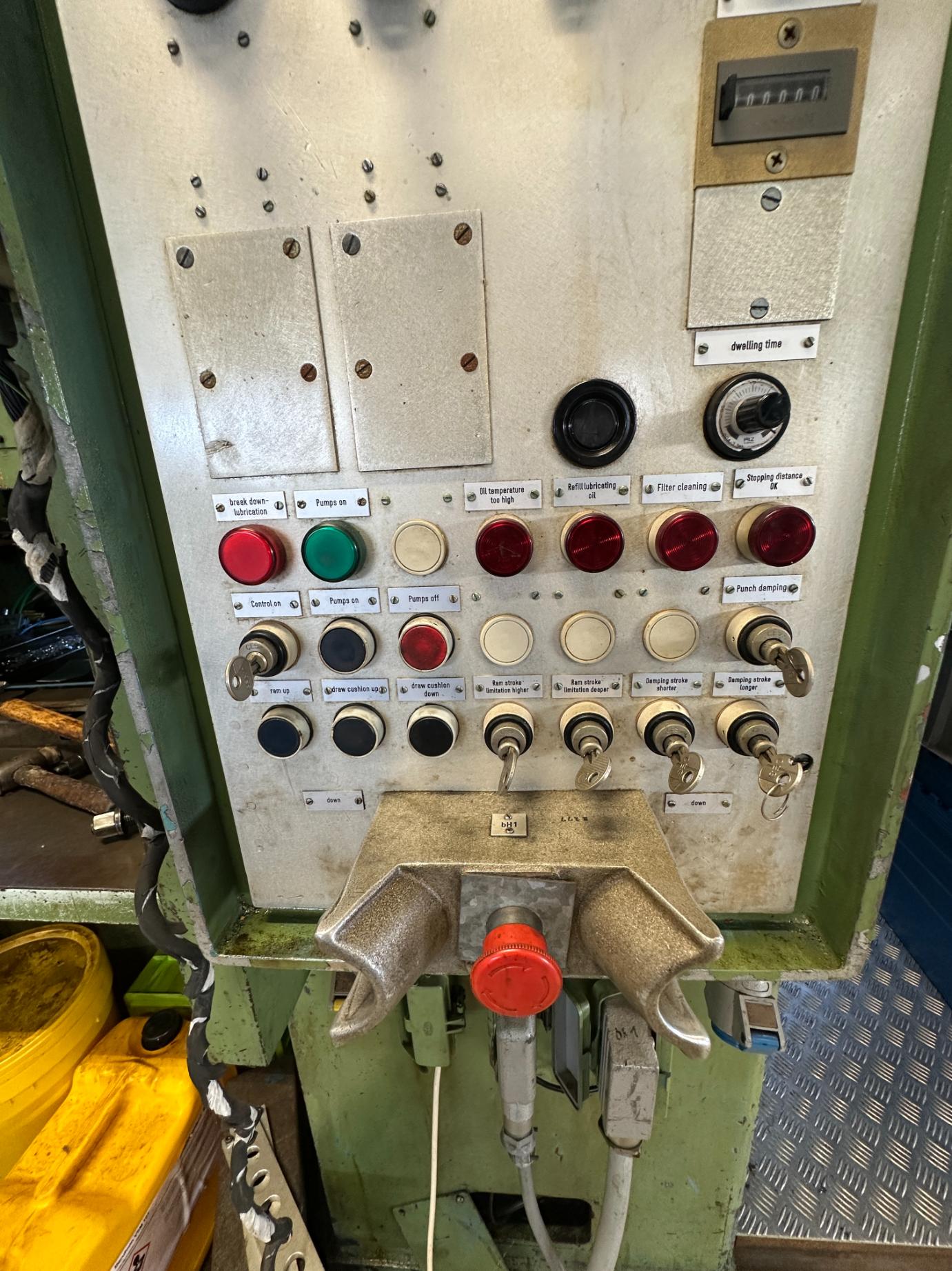 Used 1983 Fritz Müller SDZ 250.6.2 250 Ton Hydraulic Press with Dimeco Coil Line