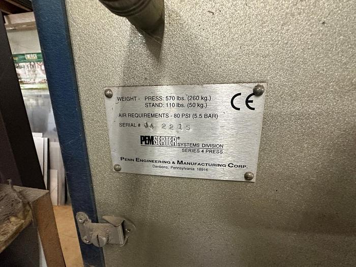 Used Penn Engineering Pemserter Series 4 Hardware Insertion Machine