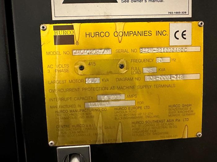 Used 1999 Hurco BMC4020HT/M Machining Center
