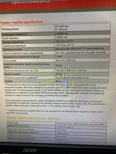 Used 2020 Renishaw Equator 300 CMM