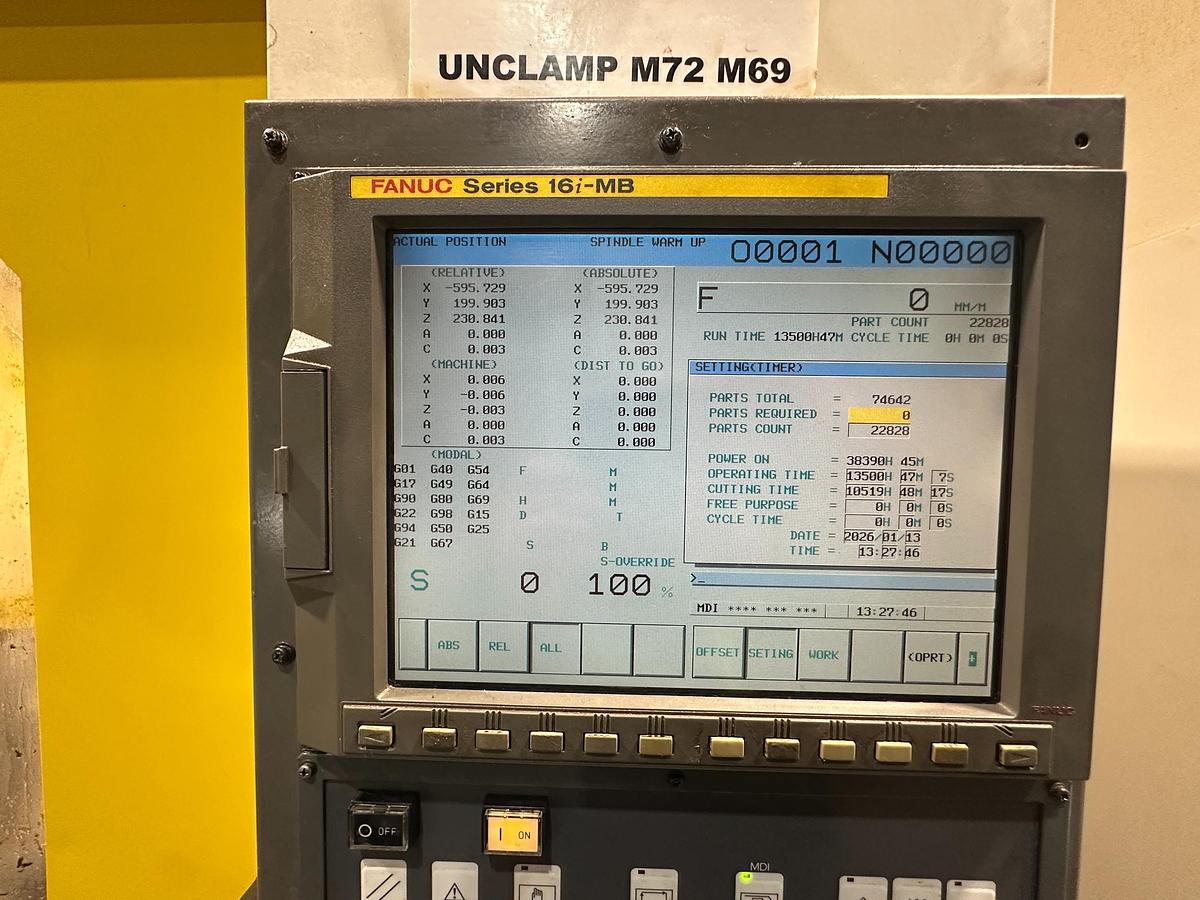 Used Fanuc Robodrill Alpha T21iDL 5-Axis CNC | Nikken 5Ax130FA | BT30