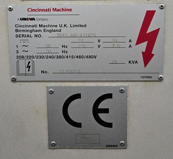 Used 2001 Cincinnati Arrow 750 Machining Centre