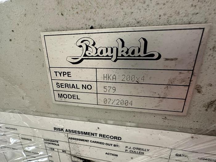 Used 2004 Baykal HKA 200 x 4mm Corner Notcher