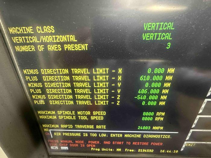 Used 1999 Hurco BMC2416 Machining Centre