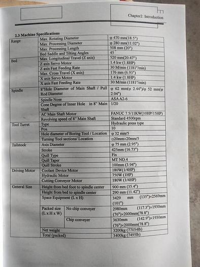Used 2006 Dugard Eagle 200 CNC Lathe