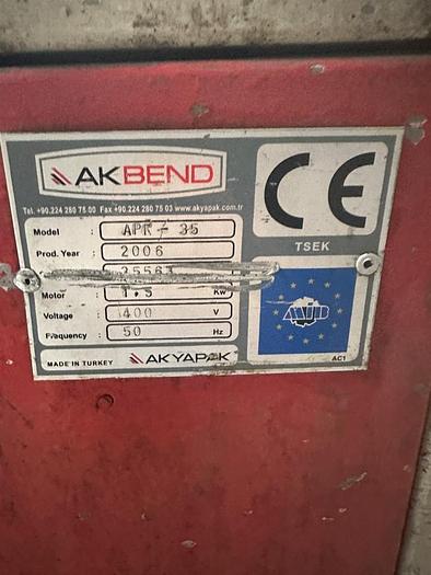Used 2006 Akyapak APK 35 Section Rolls