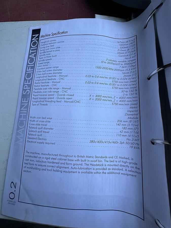 Used 2003 Harrison Alpha 1330S CNC Lathe