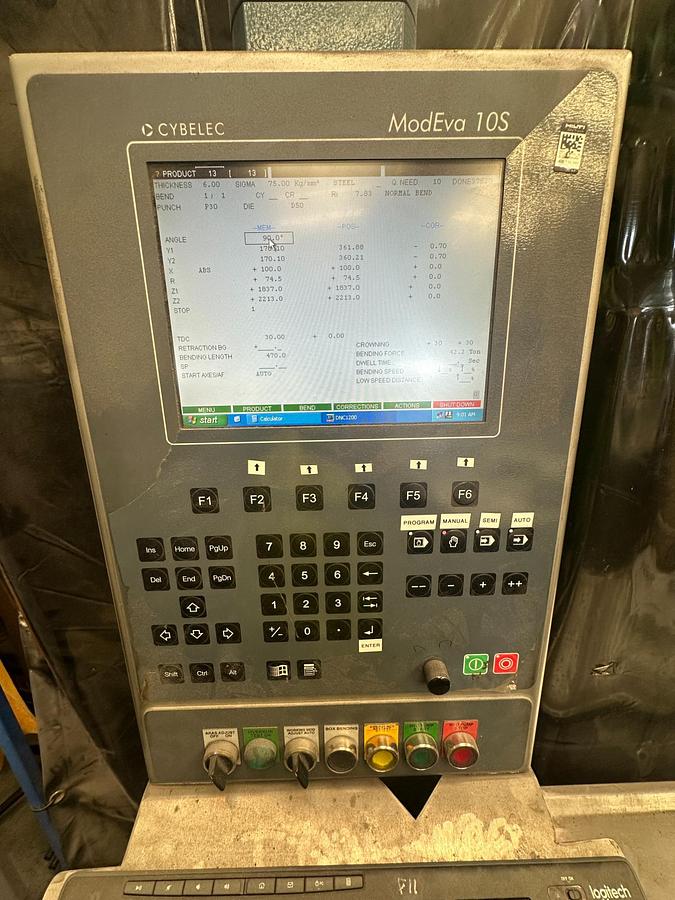 Used 2013 Durma AD-S 40175 CNC Press Brake – 6 Axis – Cybelec ModEva 10S Control