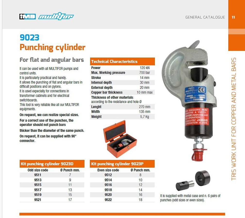 IMB Multifor 9023 Punching Cylinder for Flat & Angular Bars
