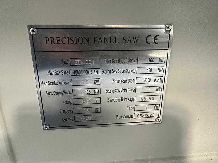 Used 2023 ZD  400T Panel Saw