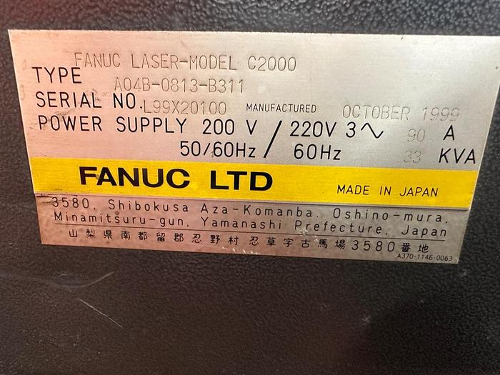 Used 1999 Amada Lasmac LC-1212A3 CNC Laser