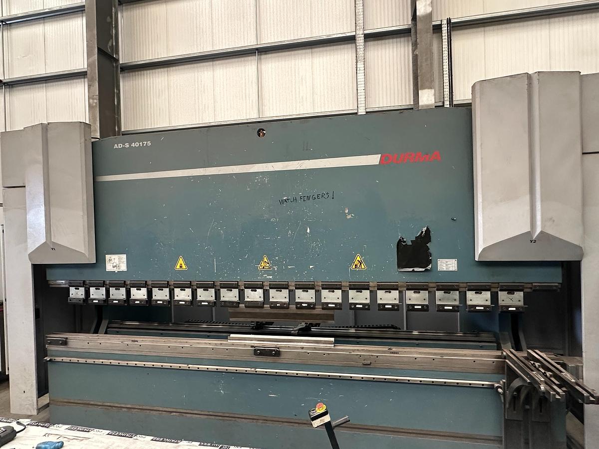 Used 2013 Durma AD-S 40175 CNC Press Brake – 6 Axis – Cybelec ModEva 10S Control