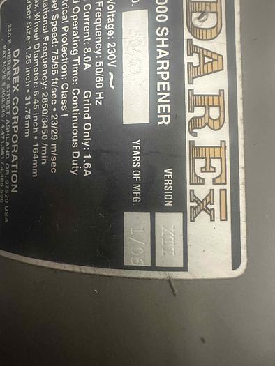 Used 2006 Darex XT3000 Tool Sharpener