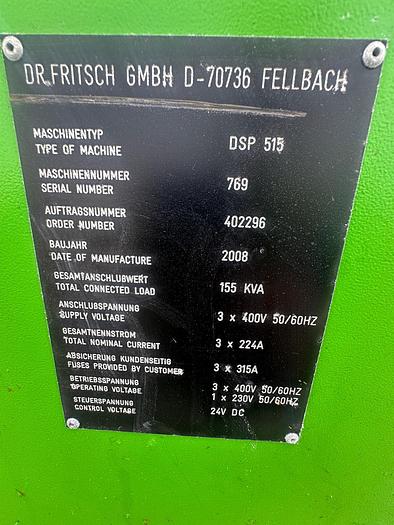 Used DR. Fritsch  DSP 515 Pressure Sintering Press