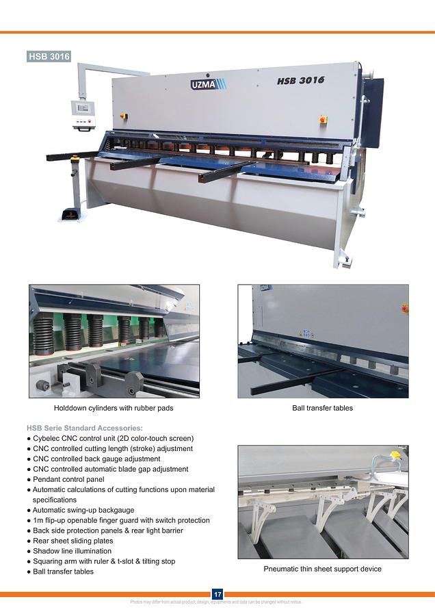 Uzma HSB 4016 Hydraulic Guillotine